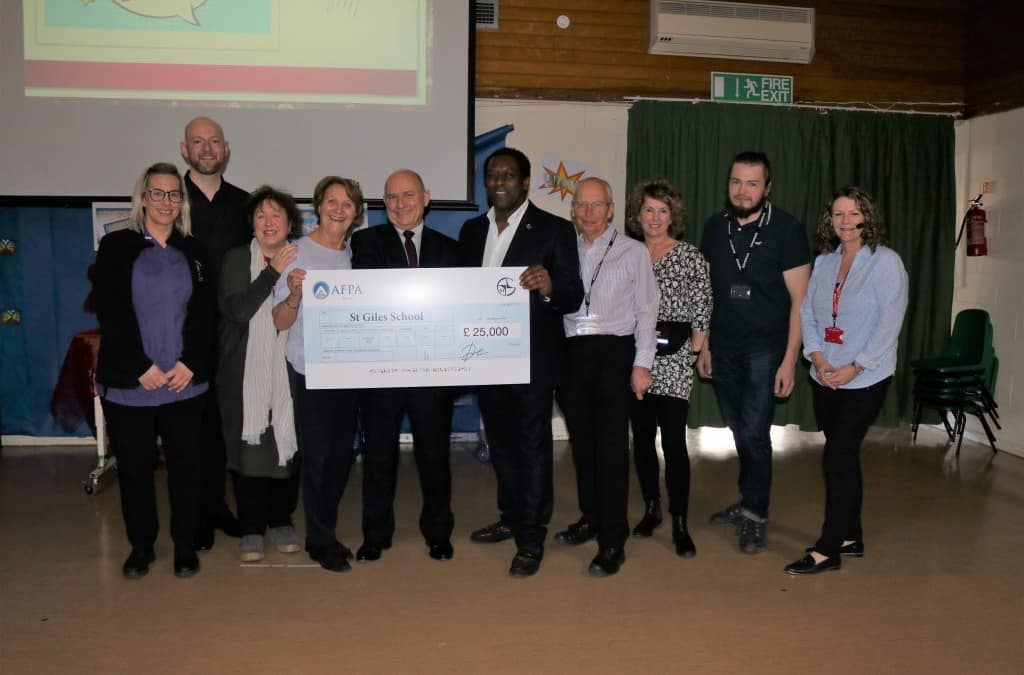 More than £25,000 Presented to St Giles School – Thank You!