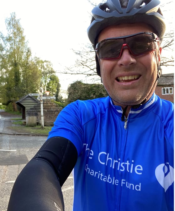 Racing to finish the first AFPA Trust Virtual Cycling Tour of Britain in support of The Christie Charitable Fund